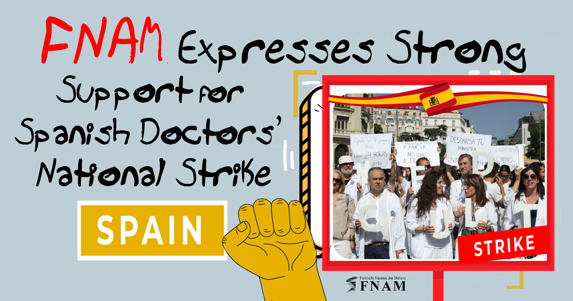 FNAM Expresses Strong Support for Spanish Doctors’ National Strike